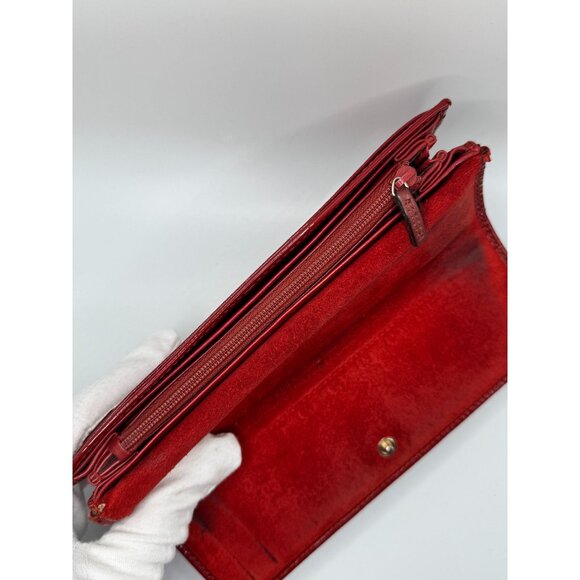Gucci Red Patent Leather GG Nice Monogram Wallet with  COA - Picture 11 of 16